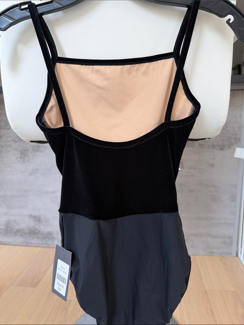 Alana Black Velvet Leotard